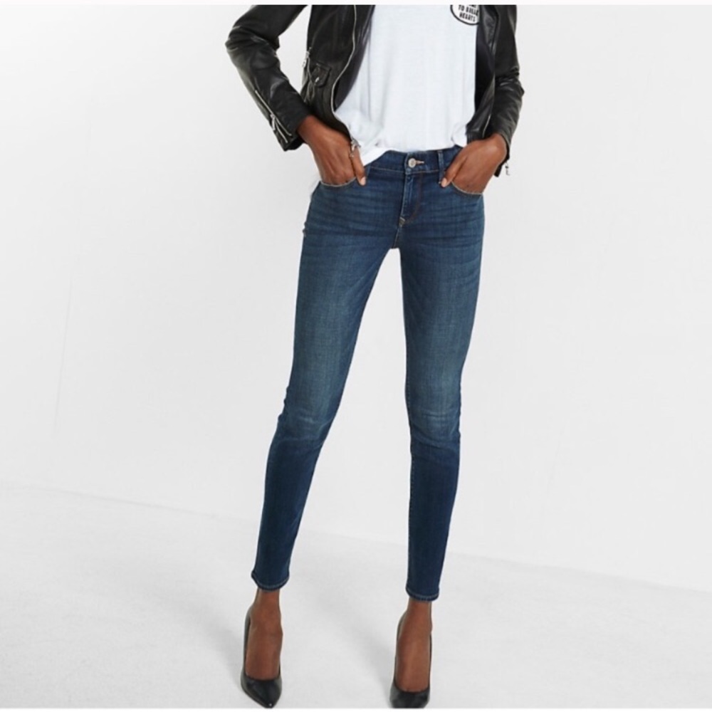 Express low rise zipper ankle jean leggings